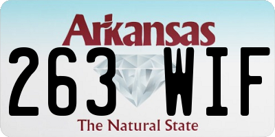 AR license plate 263WIF