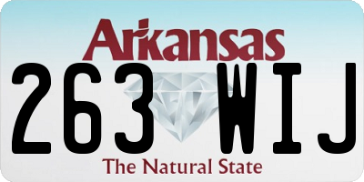 AR license plate 263WIJ