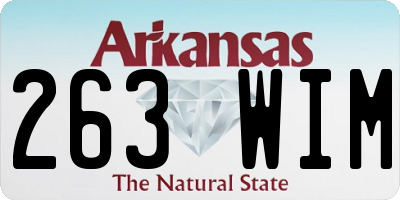 AR license plate 263WIM