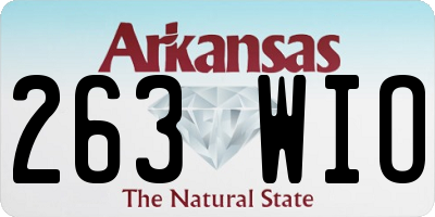 AR license plate 263WIO