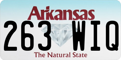 AR license plate 263WIQ