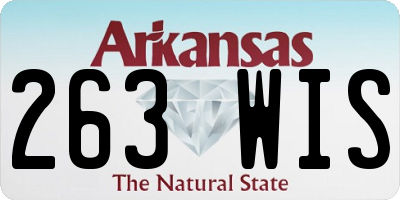 AR license plate 263WIS