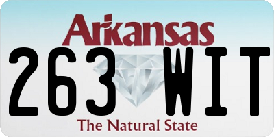 AR license plate 263WIT