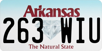AR license plate 263WIU