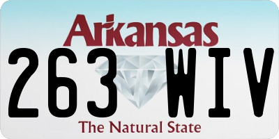 AR license plate 263WIV