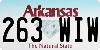 AR license plate 263WIW