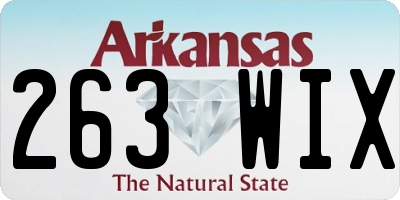 AR license plate 263WIX