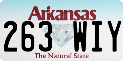 AR license plate 263WIY