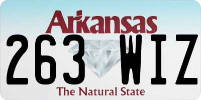 AR license plate 263WIZ