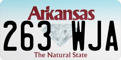 AR license plate 263WJA