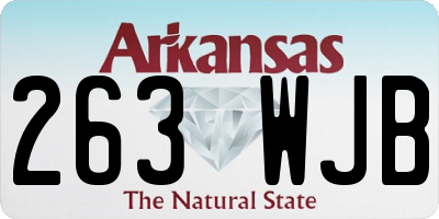 AR license plate 263WJB
