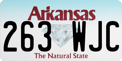 AR license plate 263WJC