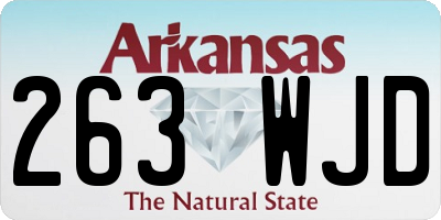 AR license plate 263WJD