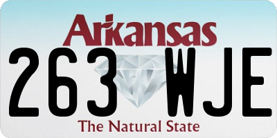 AR license plate 263WJE