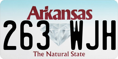AR license plate 263WJH