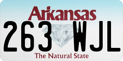 AR license plate 263WJL