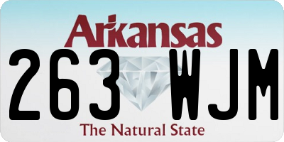 AR license plate 263WJM