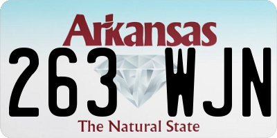 AR license plate 263WJN