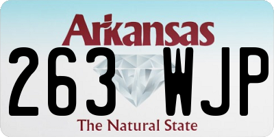AR license plate 263WJP