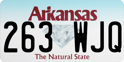 AR license plate 263WJQ