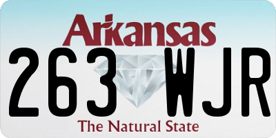 AR license plate 263WJR
