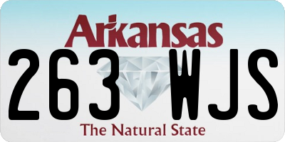 AR license plate 263WJS