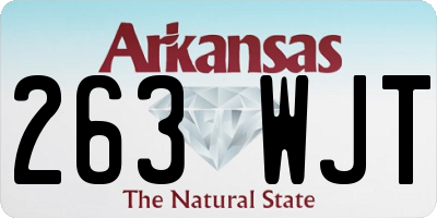 AR license plate 263WJT