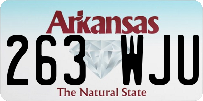 AR license plate 263WJU