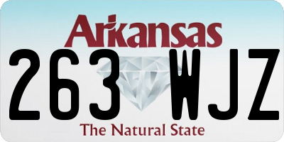 AR license plate 263WJZ