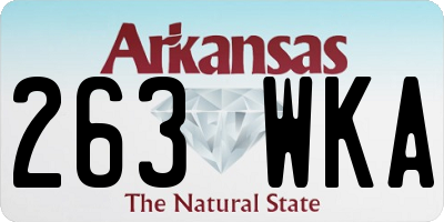 AR license plate 263WKA