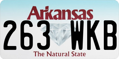 AR license plate 263WKB