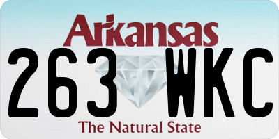 AR license plate 263WKC
