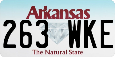 AR license plate 263WKE