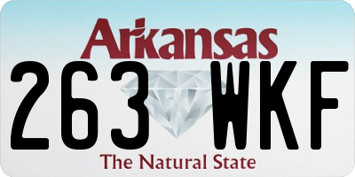 AR license plate 263WKF