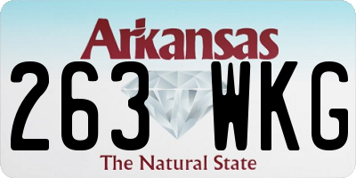 AR license plate 263WKG