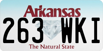 AR license plate 263WKI