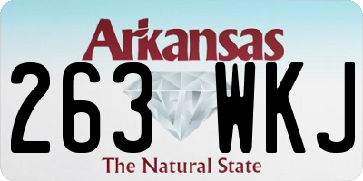 AR license plate 263WKJ