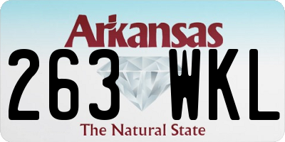 AR license plate 263WKL