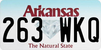 AR license plate 263WKQ