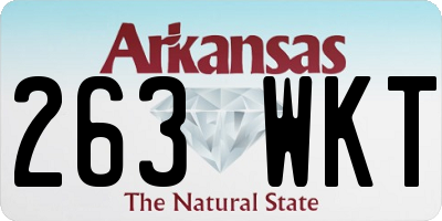 AR license plate 263WKT