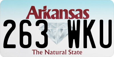 AR license plate 263WKU