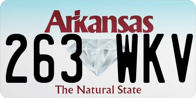 AR license plate 263WKV