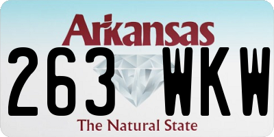 AR license plate 263WKW
