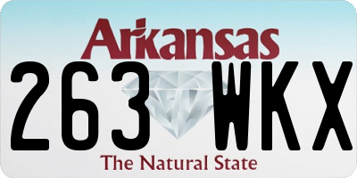 AR license plate 263WKX