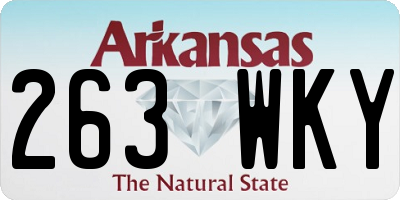 AR license plate 263WKY