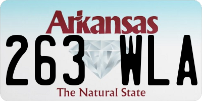 AR license plate 263WLA