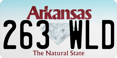 AR license plate 263WLD