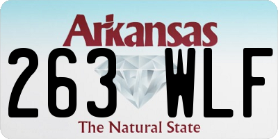 AR license plate 263WLF