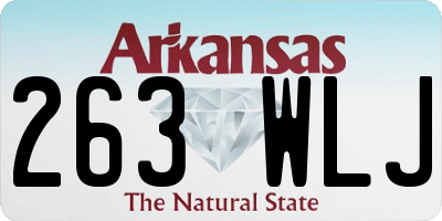AR license plate 263WLJ