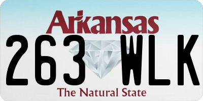 AR license plate 263WLK